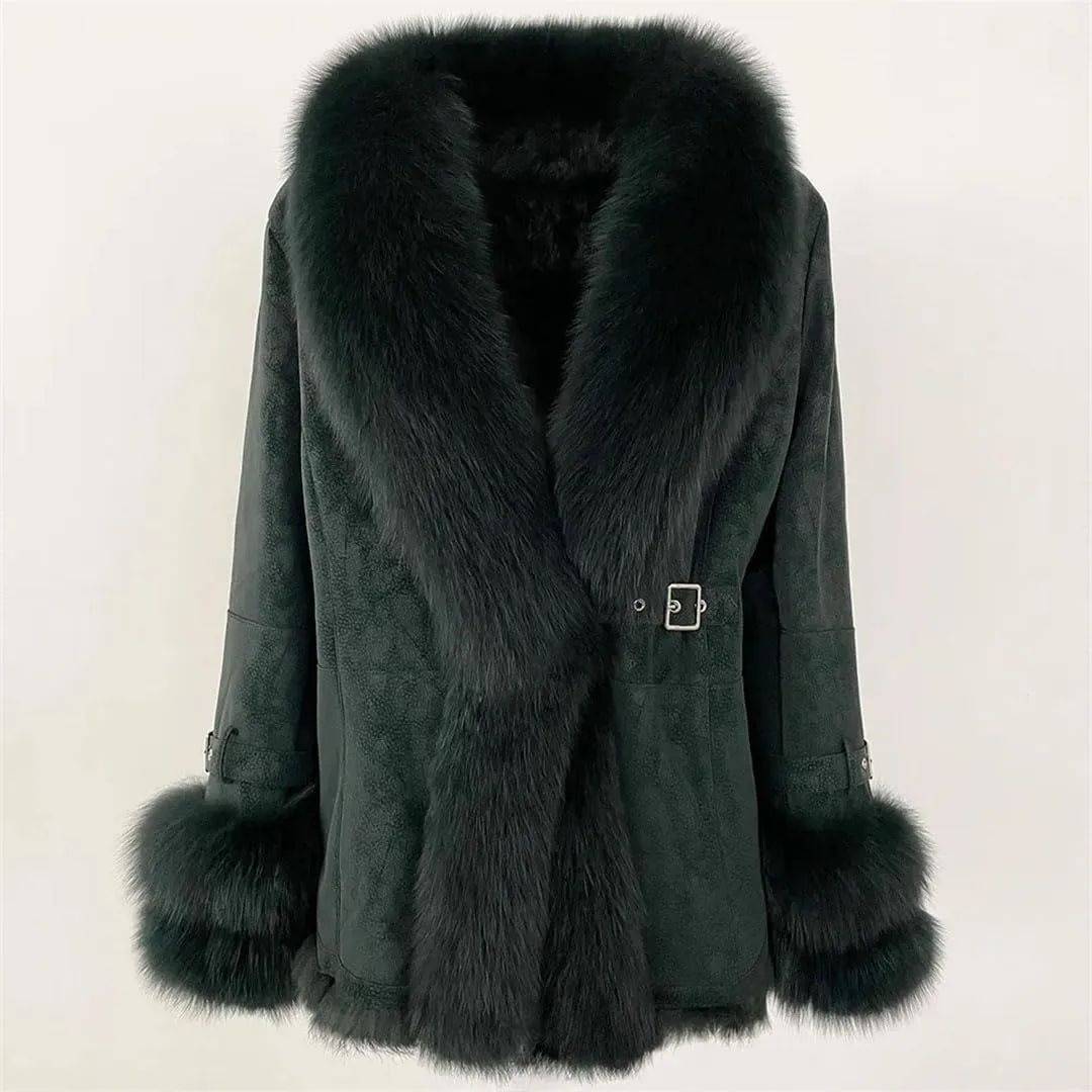 Women Fur Jacker Liner Fur Coat Fur Coat Thick Warm Outerwear