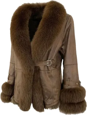 Women Fur Jacker Liner Fur Coat Fur Coat Thick Warm Outerwear
