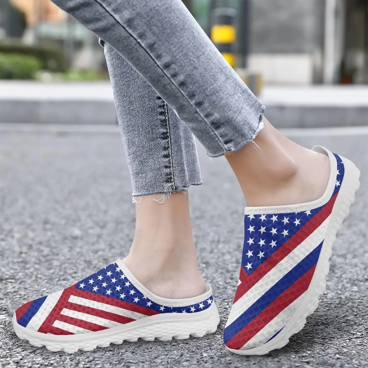 Women Half Sport Mesh Shoes - Lightweight Walking Sneakers with Soft Sole & Comfortable Insole for Daily Use