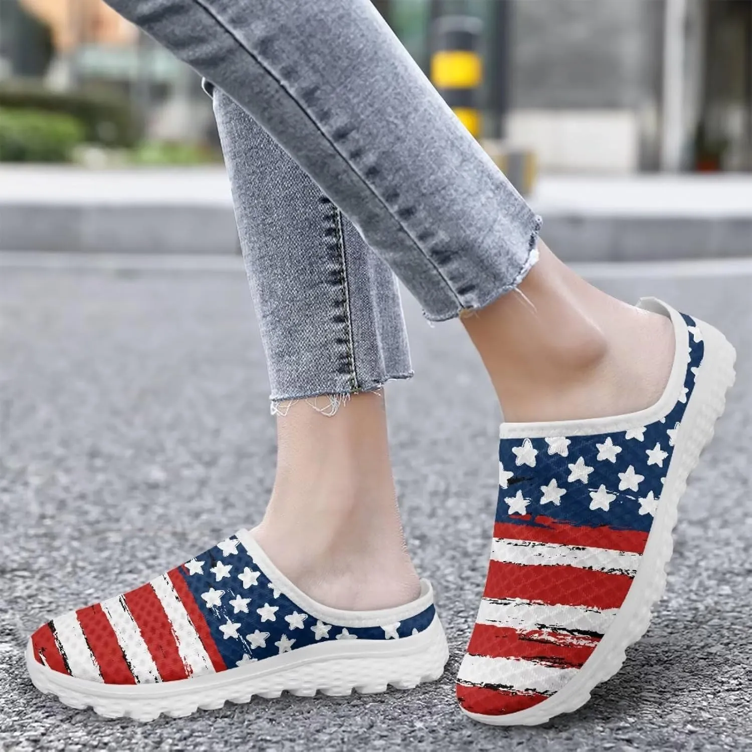 Women Half Sport Mesh Shoes - Lightweight Walking Sneakers with Soft Sole & Comfortable Insole for Daily Use
