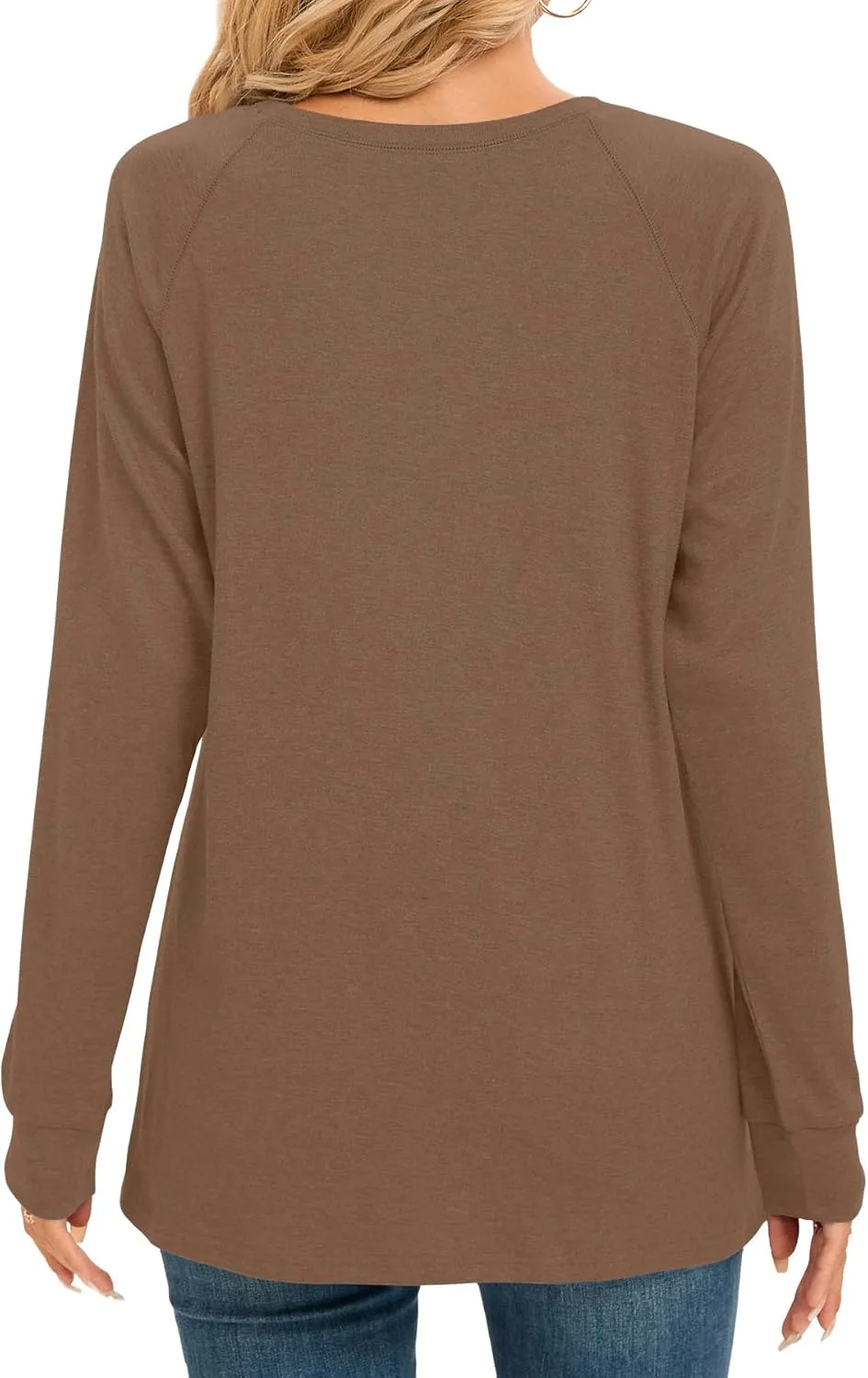 Women Long Sleeve Shirts Casual Tops Dressy Blouses Fashion Pleated Tunic