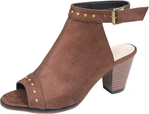 Women Strappy Heels Open Toe Square Toe Chunky Heel Ankle Strap Sandals Party Dress Shoes