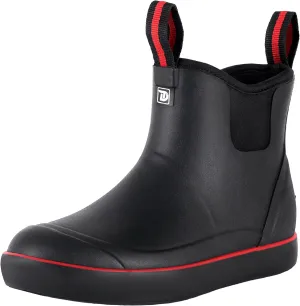 Women's Ankle Rain Boots, Rubber Fishing Deck Boots, Anti-slip Short Waterproof Shoes for Outdoor Fishing, Boating, Size 6-11
