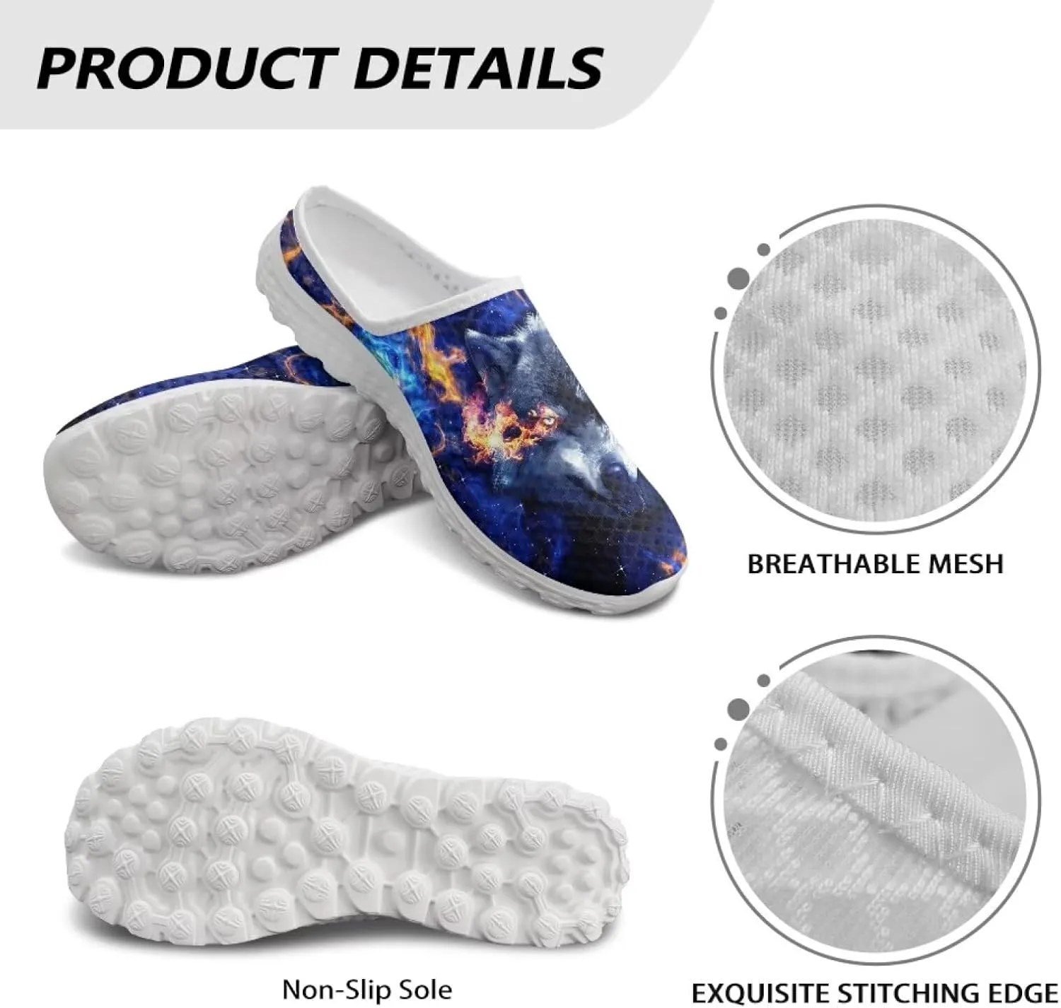 Womens Backless Slip on Shoes Half Sport Mesh Sneakers Lightweight Breathable Casual Walking Shoes