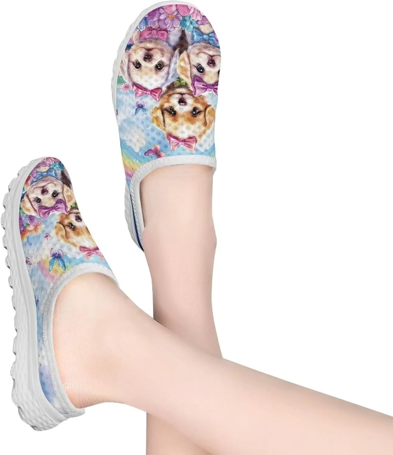 Womens Backless Slip on Shoes Half Sport Mesh Sneakers Lightweight Breathable Casual Walking Shoes