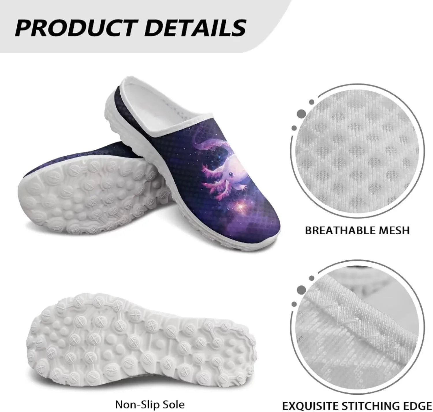 Womens Backless Slip on Shoes Half Sport Mesh Sneakers Lightweight Breathable Casual Walking Shoes