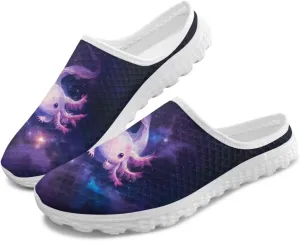 Womens Backless Slip on Shoes Half Sport Mesh Sneakers Lightweight Breathable Casual Walking Shoes
