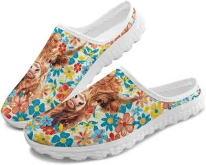 Womens Backless Slip on Shoes Half Sport Mesh Sneakers Lightweight Breathable Casual Walking Shoes