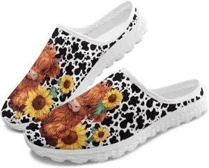 Womens Backless Slip on Shoes Half Sport Mesh Sneakers Lightweight Breathable Casual Walking Shoes