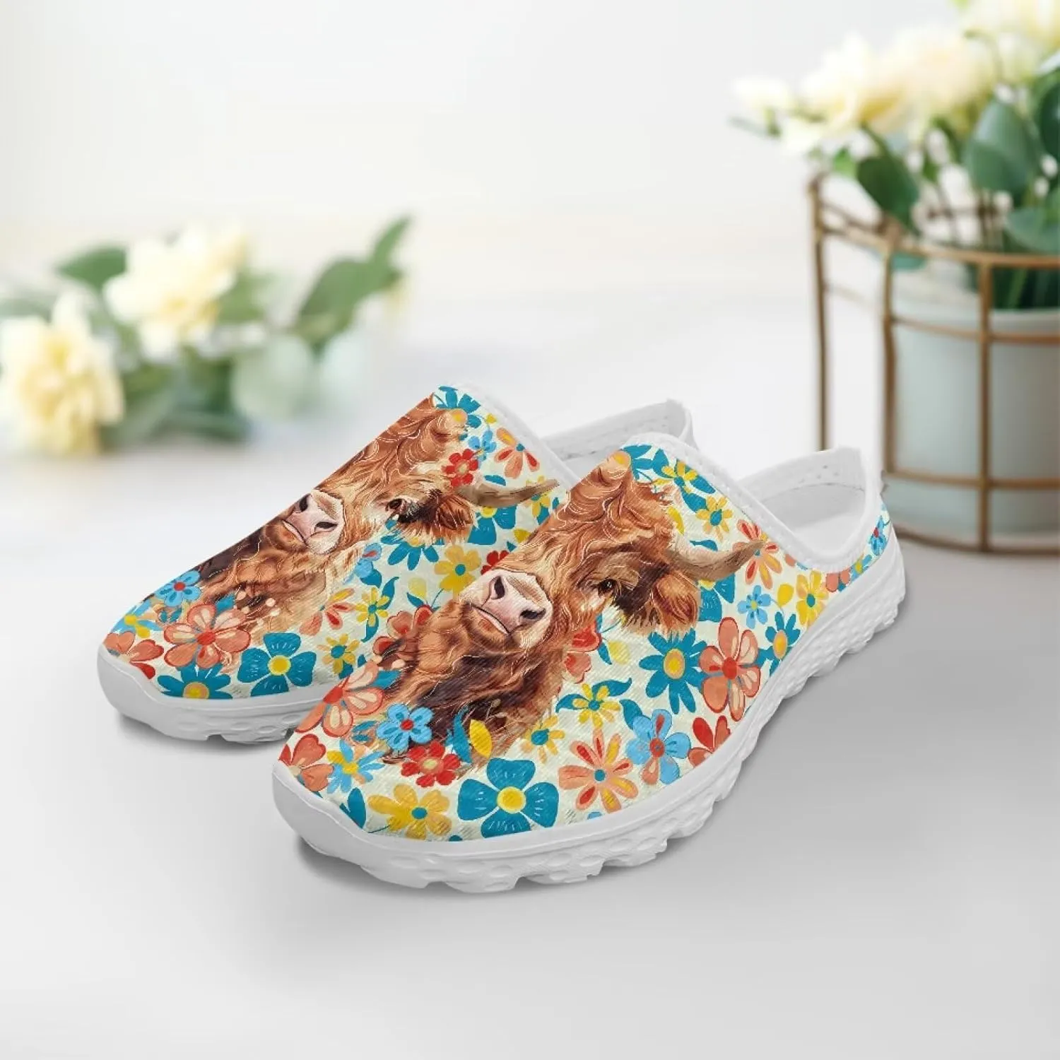 Womens Backless Slip on Shoes Half Sport Mesh Sneakers Lightweight Breathable Casual Walking Shoes