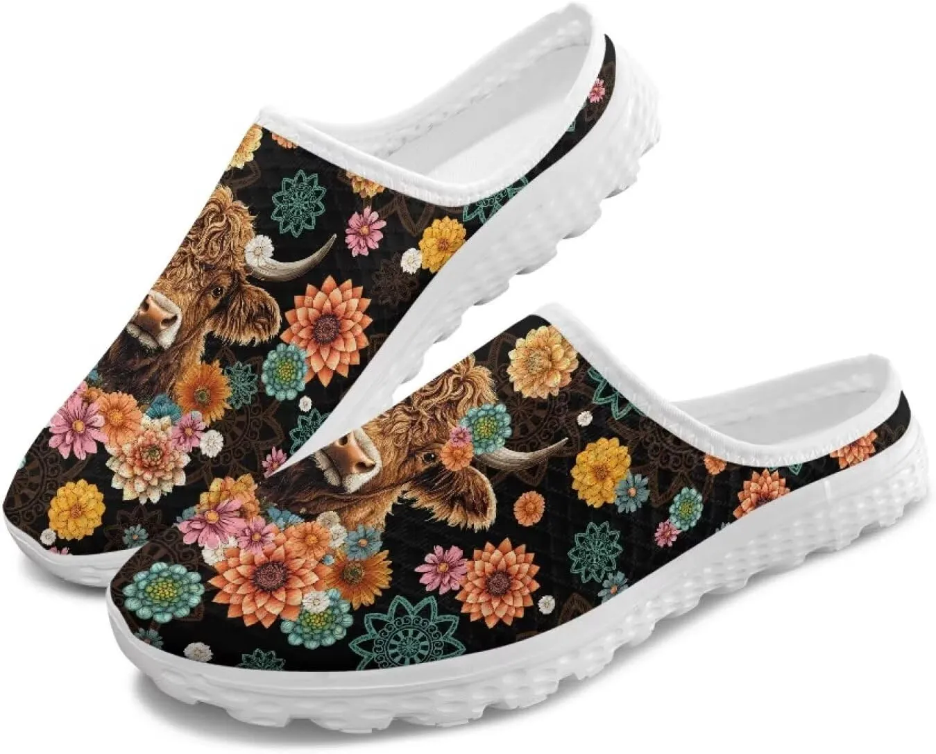 Womens Backless Slip on Shoes Half Sport Mesh Sneakers Lightweight Breathable Casual Walking Shoes