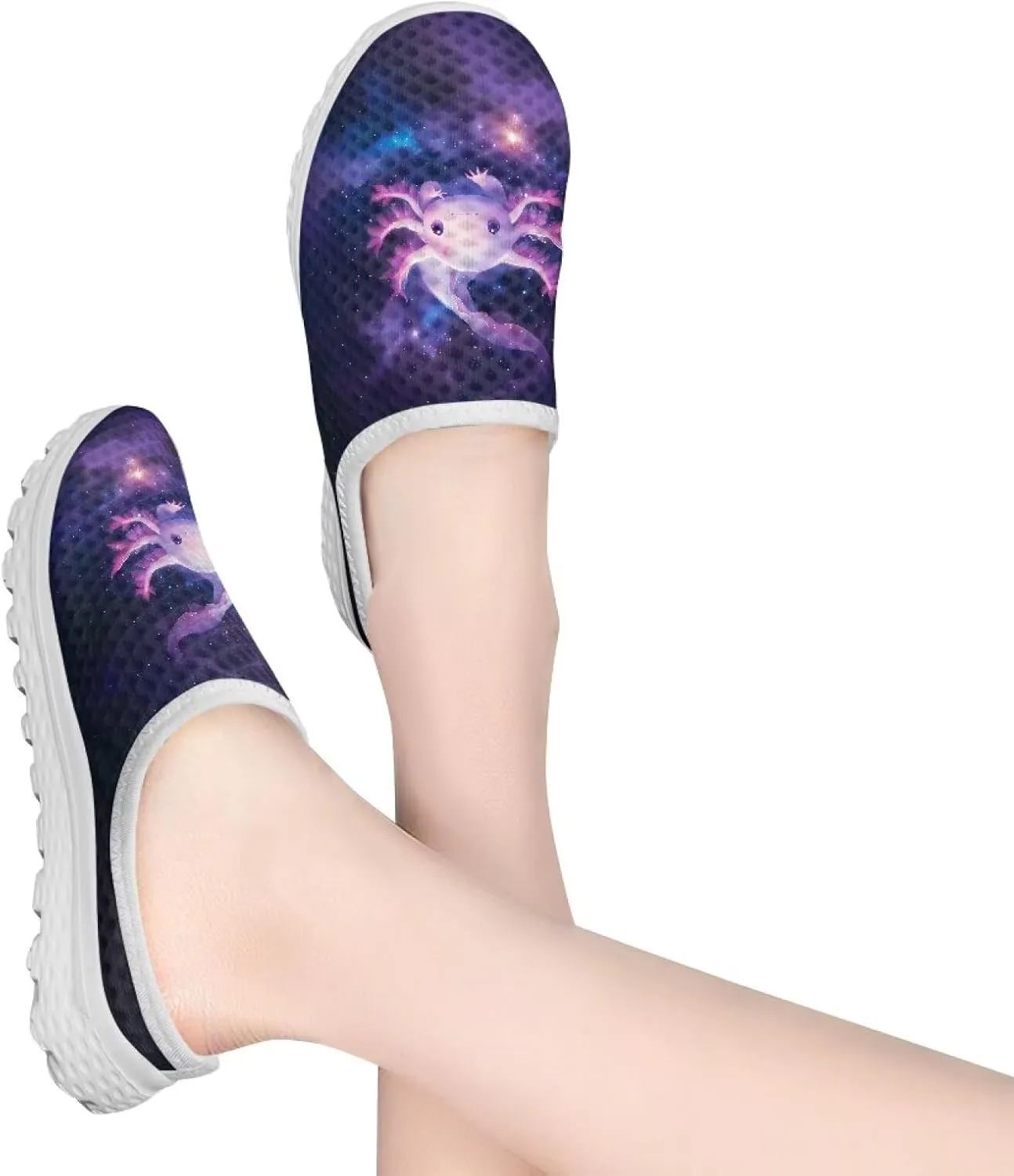 Womens Backless Slip on Shoes Half Sport Mesh Sneakers Lightweight Breathable Casual Walking Shoes