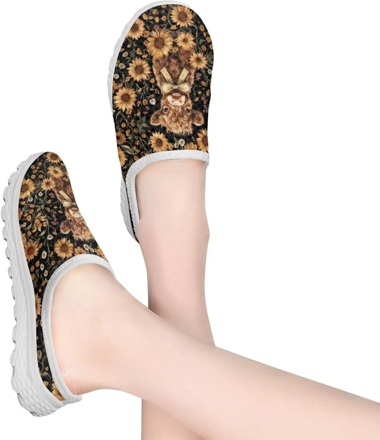 Womens Backless Slip on Shoes Half Sport Mesh Sneakers Lightweight Breathable Casual Walking Shoes