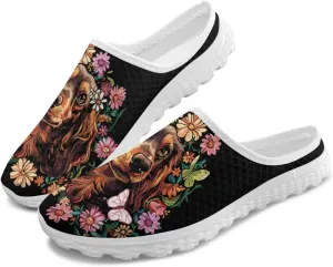 Womens Backless Slip on Shoes Half Sport Mesh Sneakers Lightweight Breathable Casual Walking Shoes