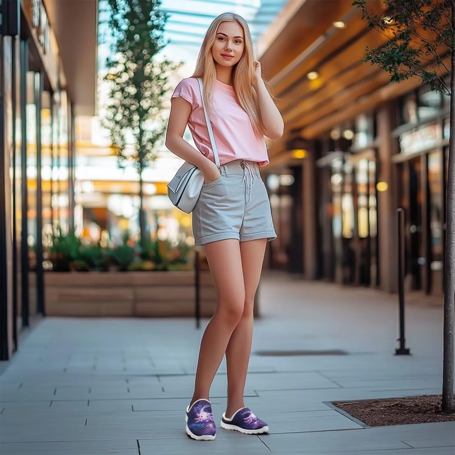 Womens Backless Slip on Shoes Half Sport Mesh Sneakers Lightweight Breathable Casual Walking Shoes