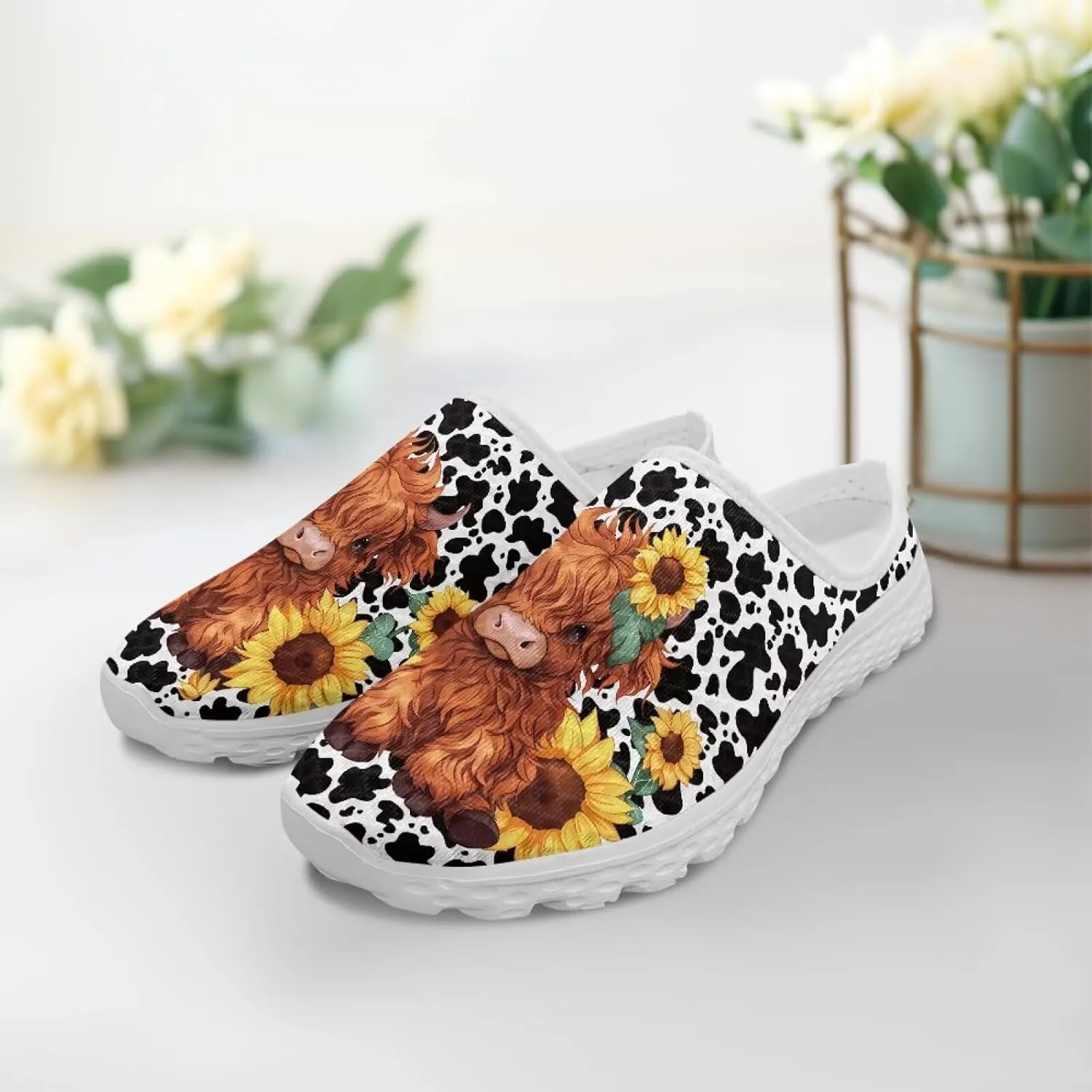 Womens Backless Slip on Shoes Half Sport Mesh Sneakers Lightweight Breathable Casual Walking Shoes