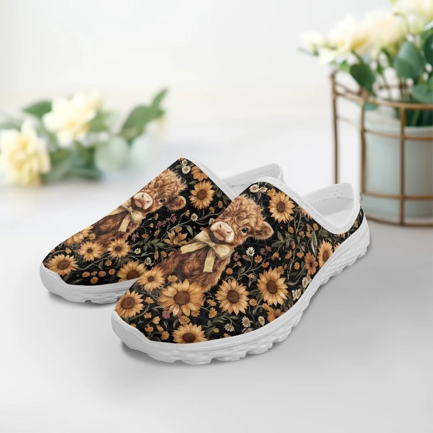 Womens Backless Slip on Shoes Half Sport Mesh Sneakers Lightweight Breathable Casual Walking Shoes