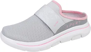 Womens Backless Sneakers Mesh Slip-on Mule Shoes Slip On Shoes Women Arch Support Men Casual Shoes Fashion Sneakers 2025 Waterproof Tennis Shoe Trainers Shoe