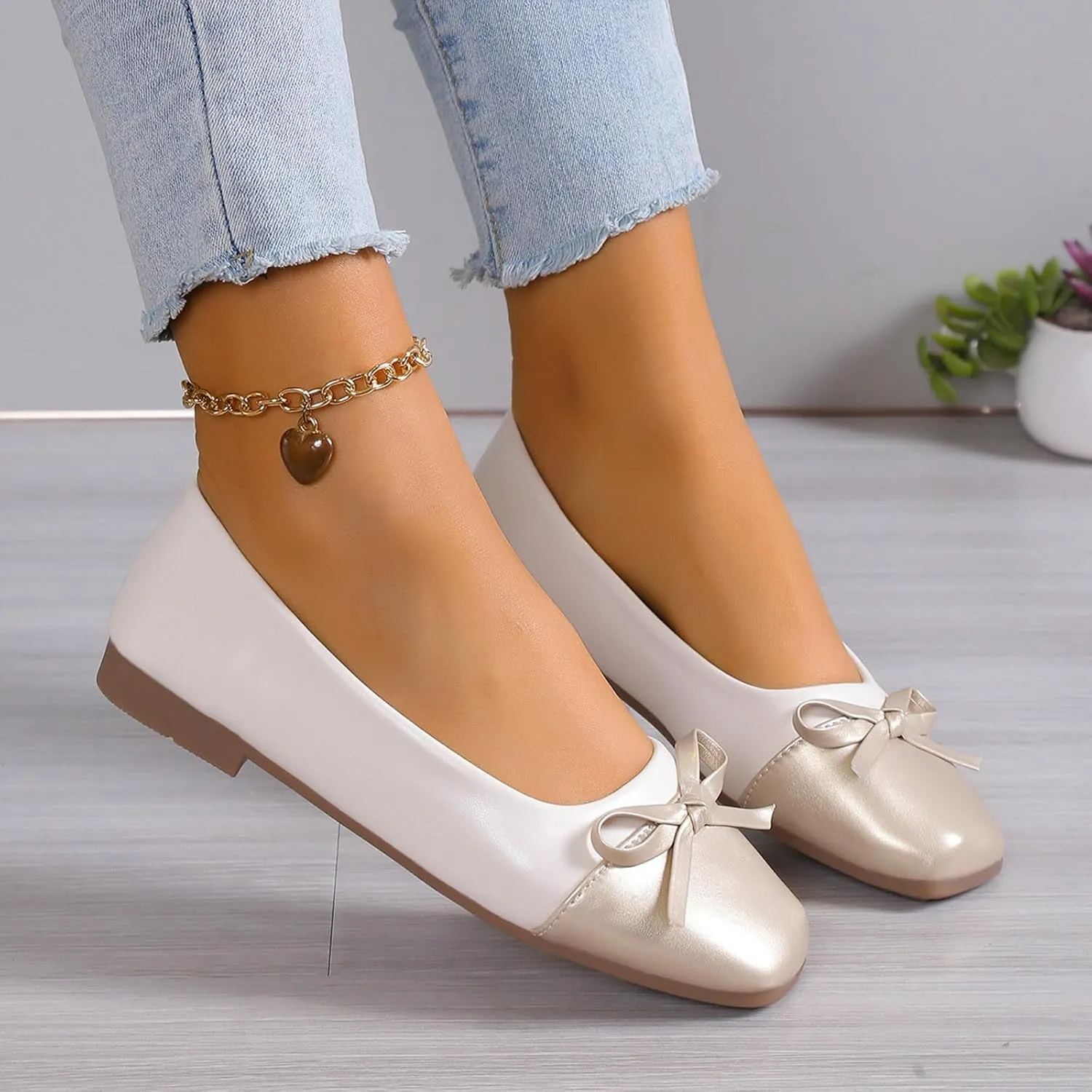 Women's Ballet Flats Business Office Work Dress Shoes Comfortable Dressy Flats for Women