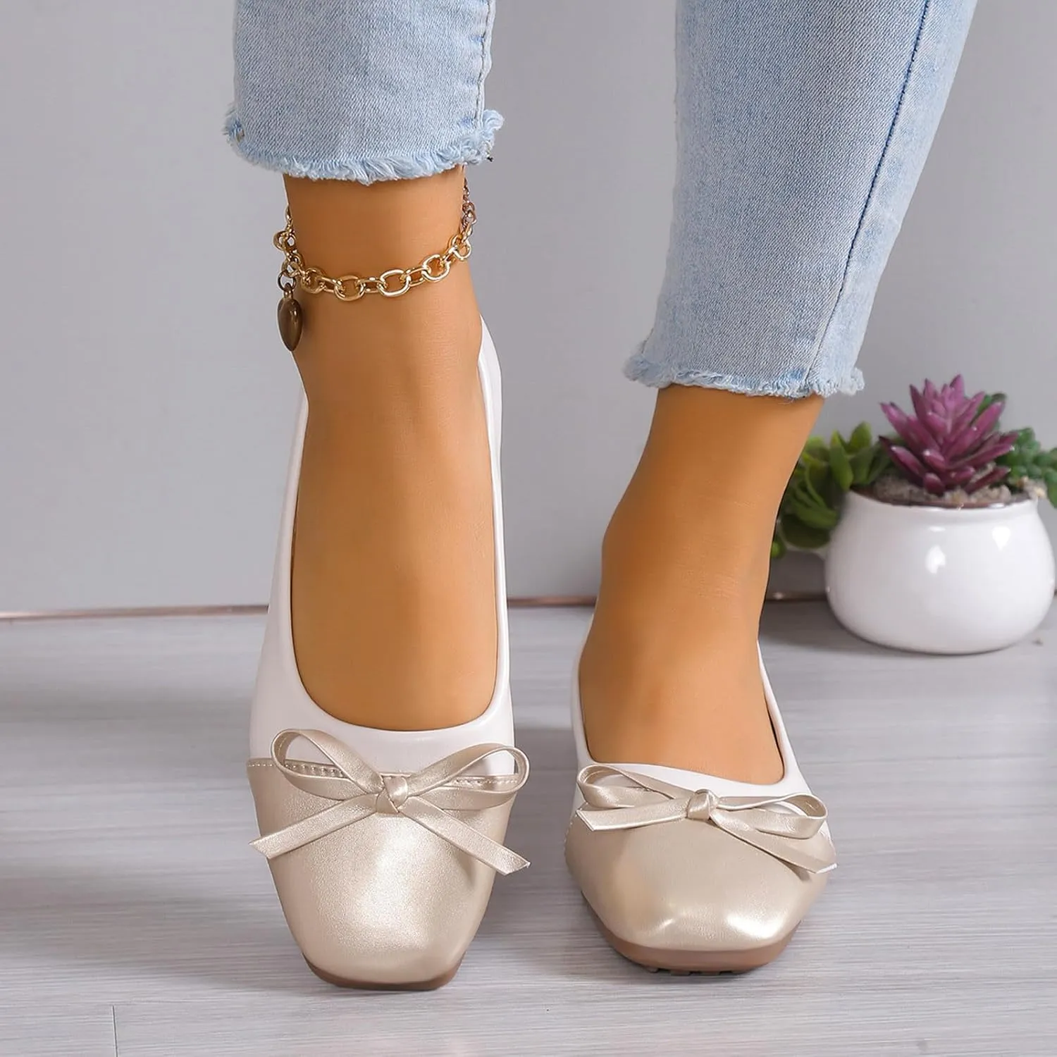 Women's Ballet Flats Business Office Work Dress Shoes Comfortable Dressy Flats for Women