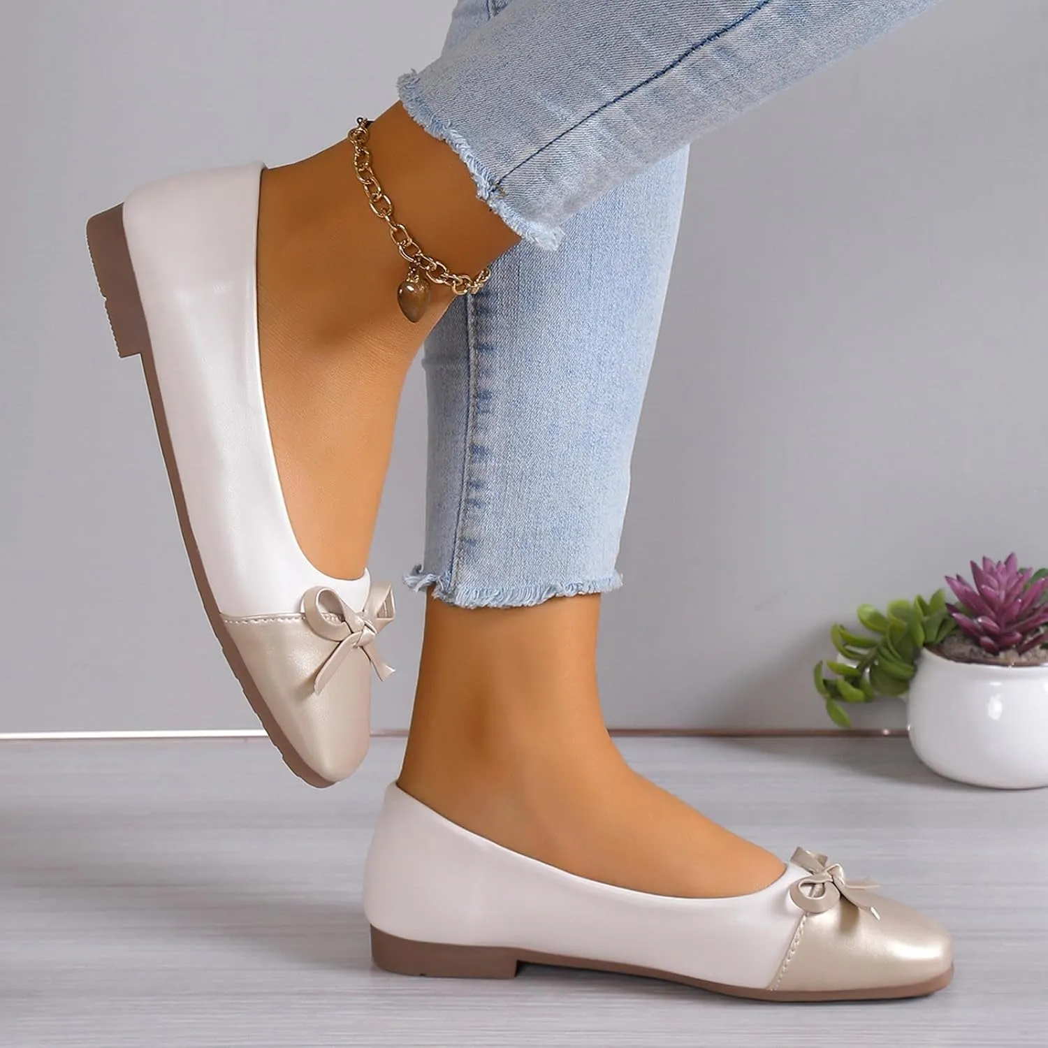 Women's Ballet Flats Business Office Work Dress Shoes Comfortable Dressy Flats for Women