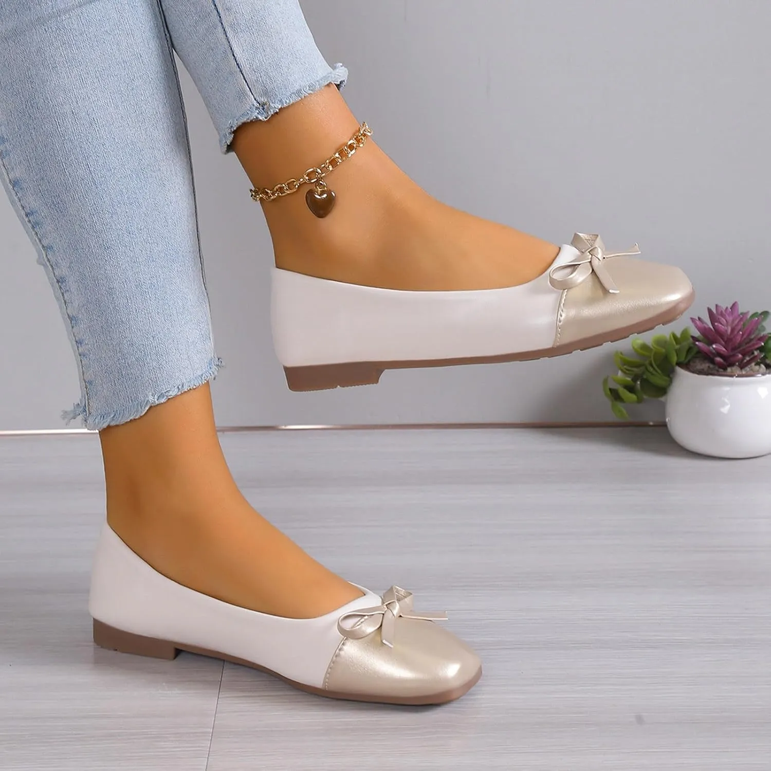 Women's Ballet Flats Business Office Work Dress Shoes Comfortable Dressy Flats for Women