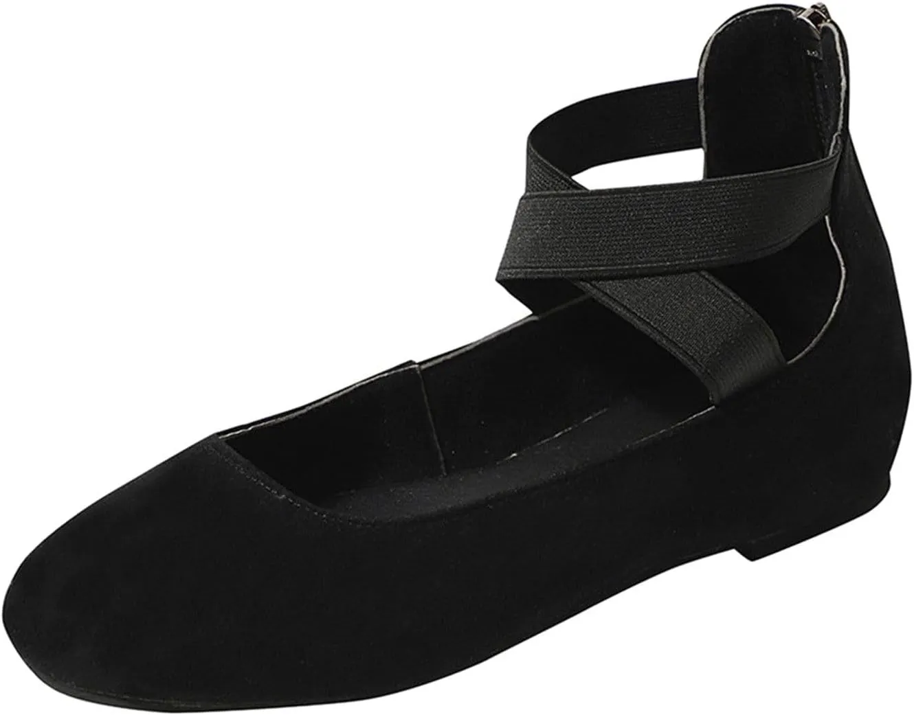 Womens Ballet Flats Shoes Elastic Ankle Strap Shoes Slip On Loafers Closed Toe Slingback Comfortable Fashion Dressy Shoe Dress Comfort Breathable Lightweight Fashion Casual Footwear