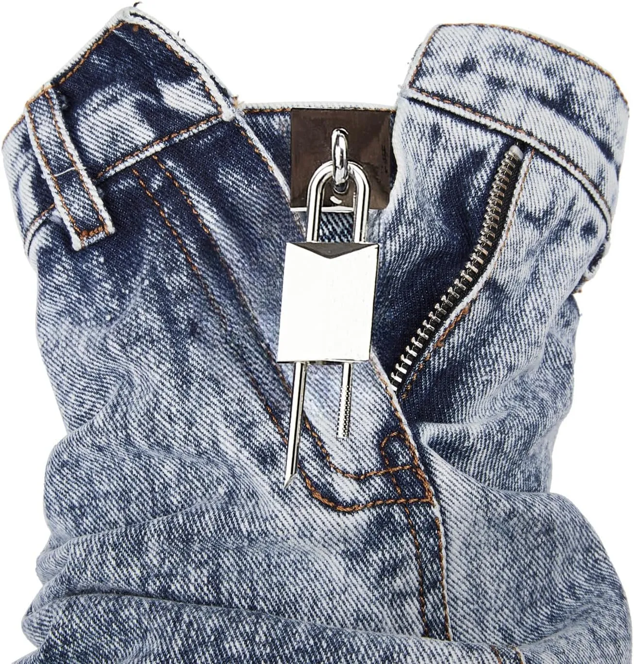 Women's Boots Thick Bottom Western Cowboy Round Toe Padlock Folding Boots for women Vintage Fashion Heightened Platform Mid Calf Booties