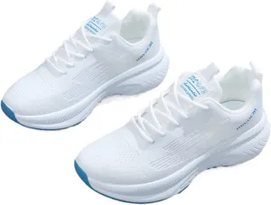 Women's Breathable Mesh Running Shoes 2025 Spring Platform Sneakers with Lace-Up Design, Low-Top Casual Athletic Shoes for Women, Non-Slip Rubber Sole