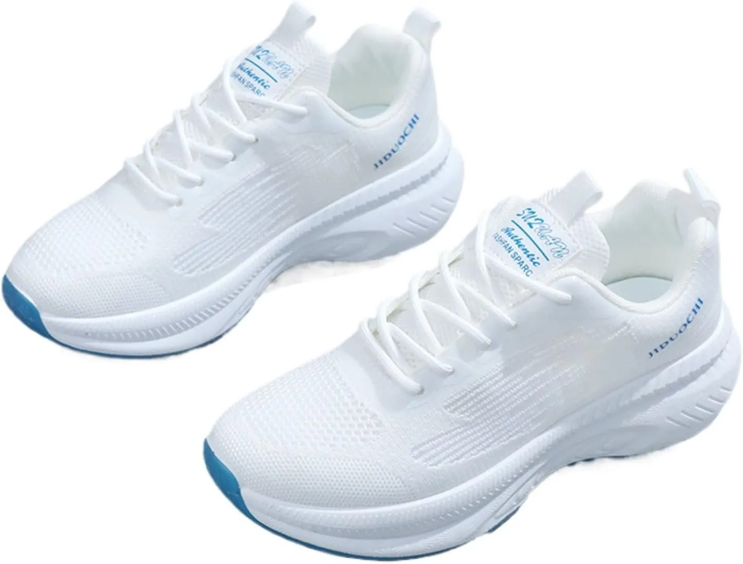Women's Breathable Mesh Running Shoes 2025 Spring Platform Sneakers with Lace-Up Design, Low-Top Casual Athletic Shoes for Women, Non-Slip Rubber Sole