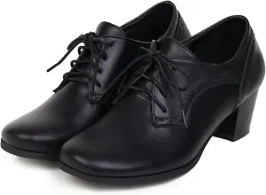 Women's Chunky Heel Wedges Retro Solid Color Casual Shoes for Spring Summer with Fixed Design Comfortable for