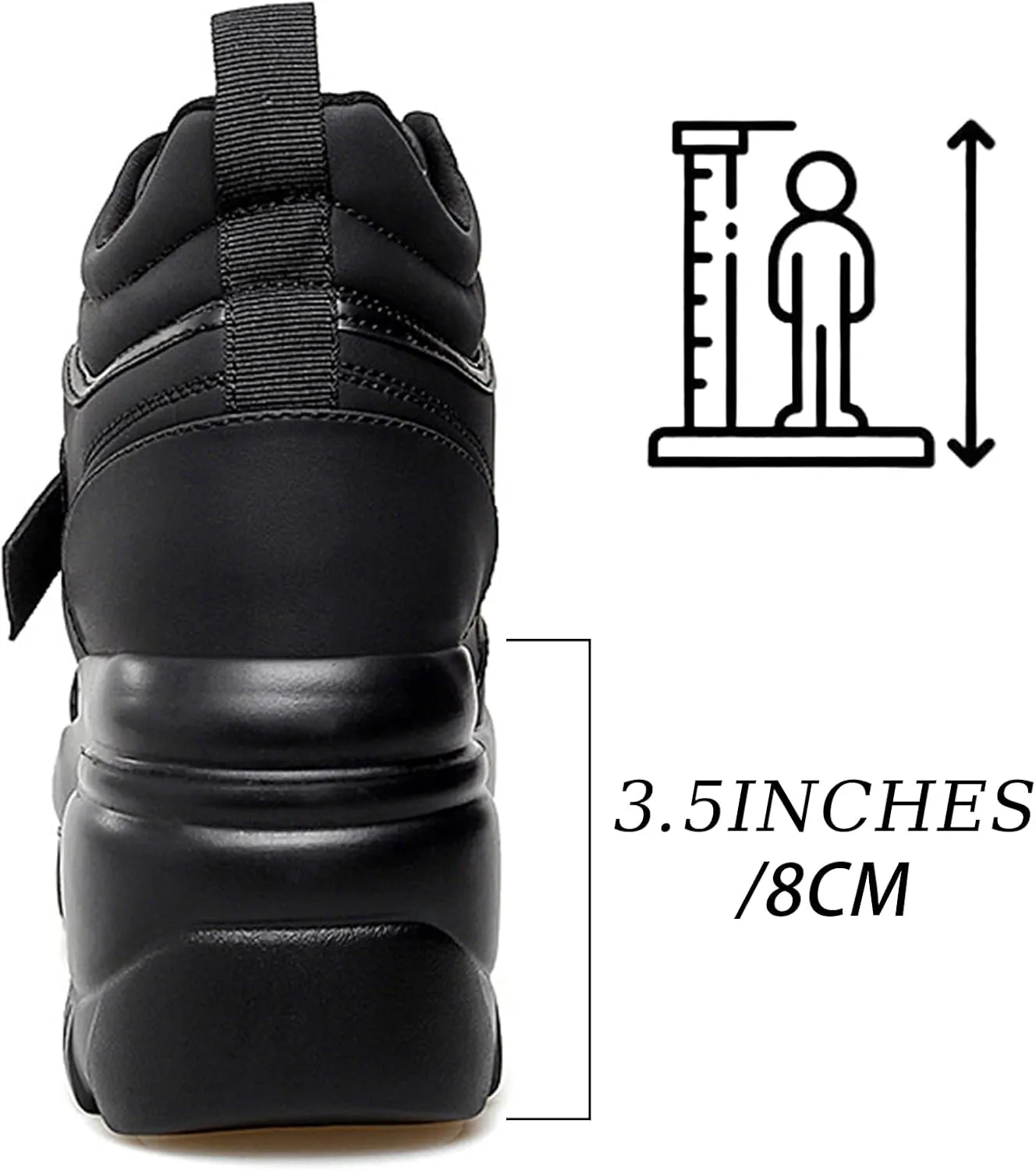 Women's Color Matching Platform Casual Sneakers Retro Round Head Plus Velvet Warm Chunky Non-Slip Fashion Lace-Up Dad Shoes Comfortable Wedge Heel Walking Sneakers