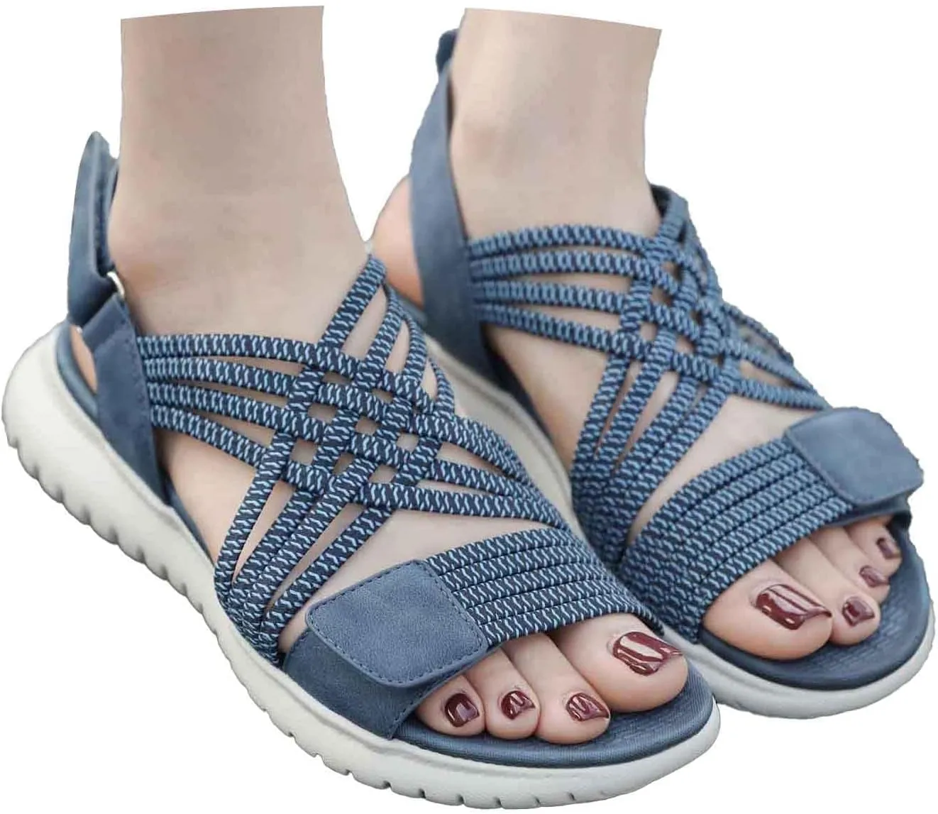 Women's Comfortable Open Toe Sandals with Thick Platform Sole for Casual Wear Summer Walking Beach Vacation