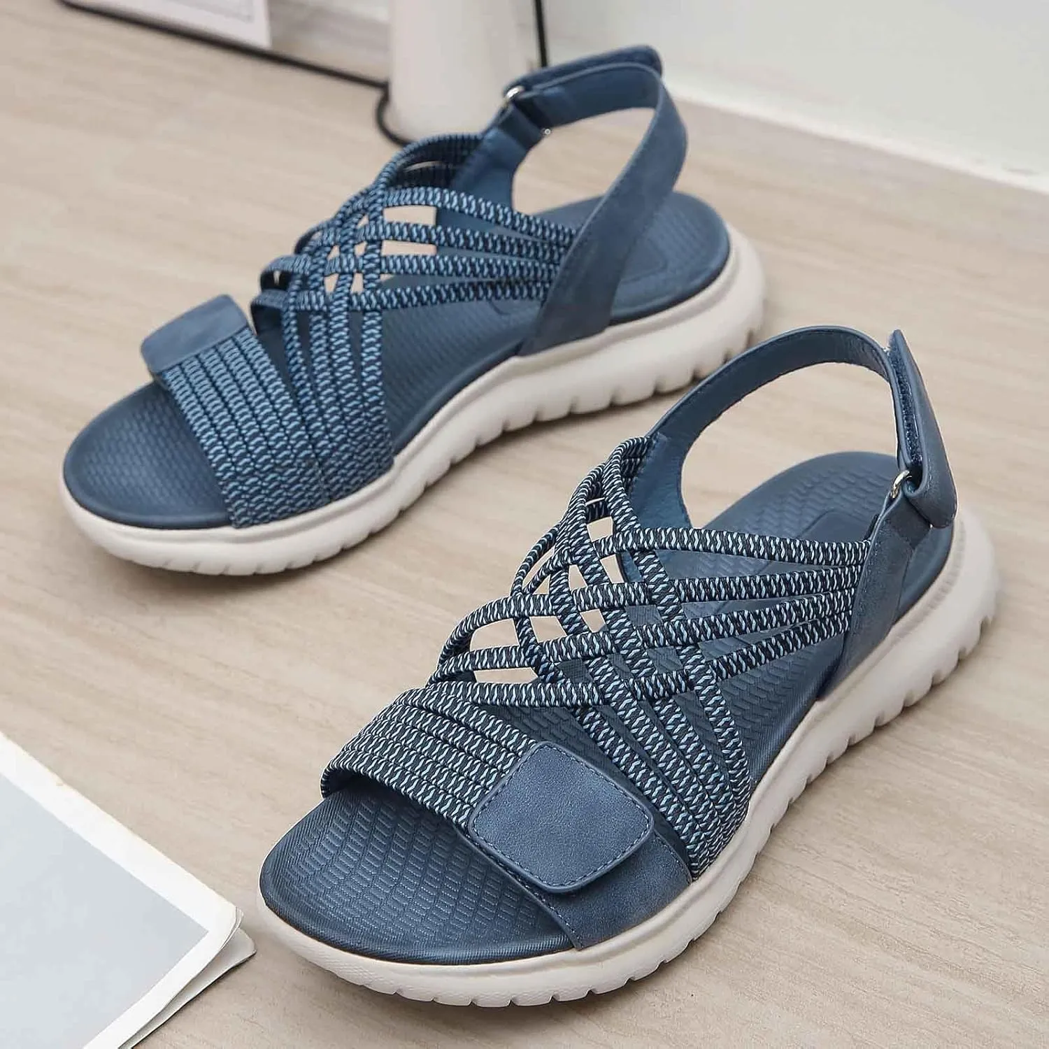 Women's Comfortable Open Toe Sandals with Thick Platform Sole for Casual Wear Summer Walking Beach Vacation