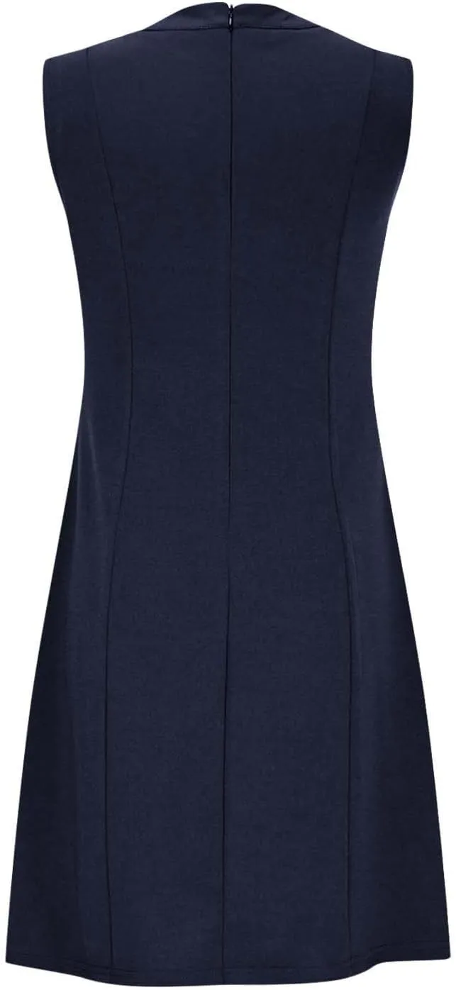 Women's Elegant Button Down Dress Fashionable Round Neck Midi Skirt Slimming Waist Big Hem Dresses Concert Party