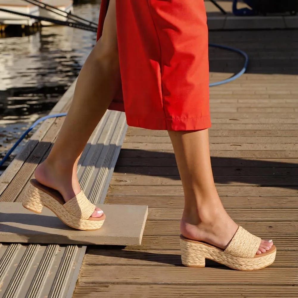 Women's Espadrilles Platform Sandals Wedges Slides Sandals Open Toe Fashion Summer Outdoor Beach Sandals