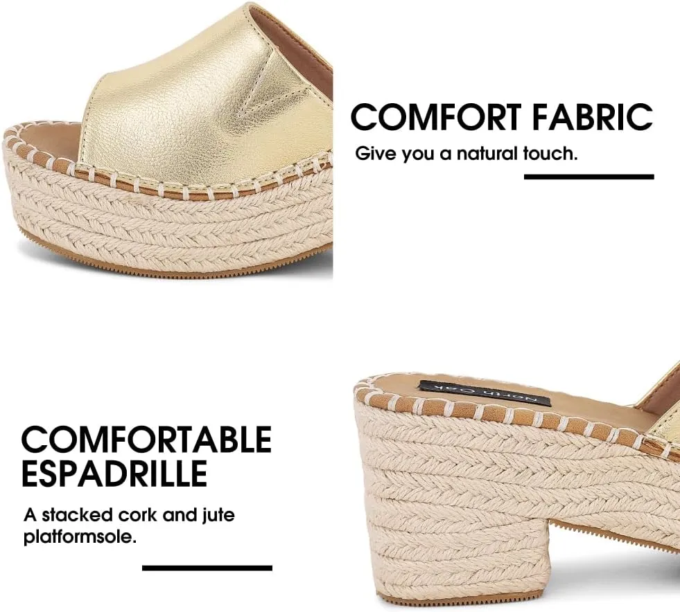 Women's Espadrilles Platform Sandals Wedges Slides Sandals Open Toe Fashion Summer Outdoor Beach Sandals