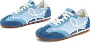 Women's Fashion Platform Trainers Casual Lace-Up Flats Spring Sneakers - Colorblock Stylish Comfort Shoes for Spring and Summer