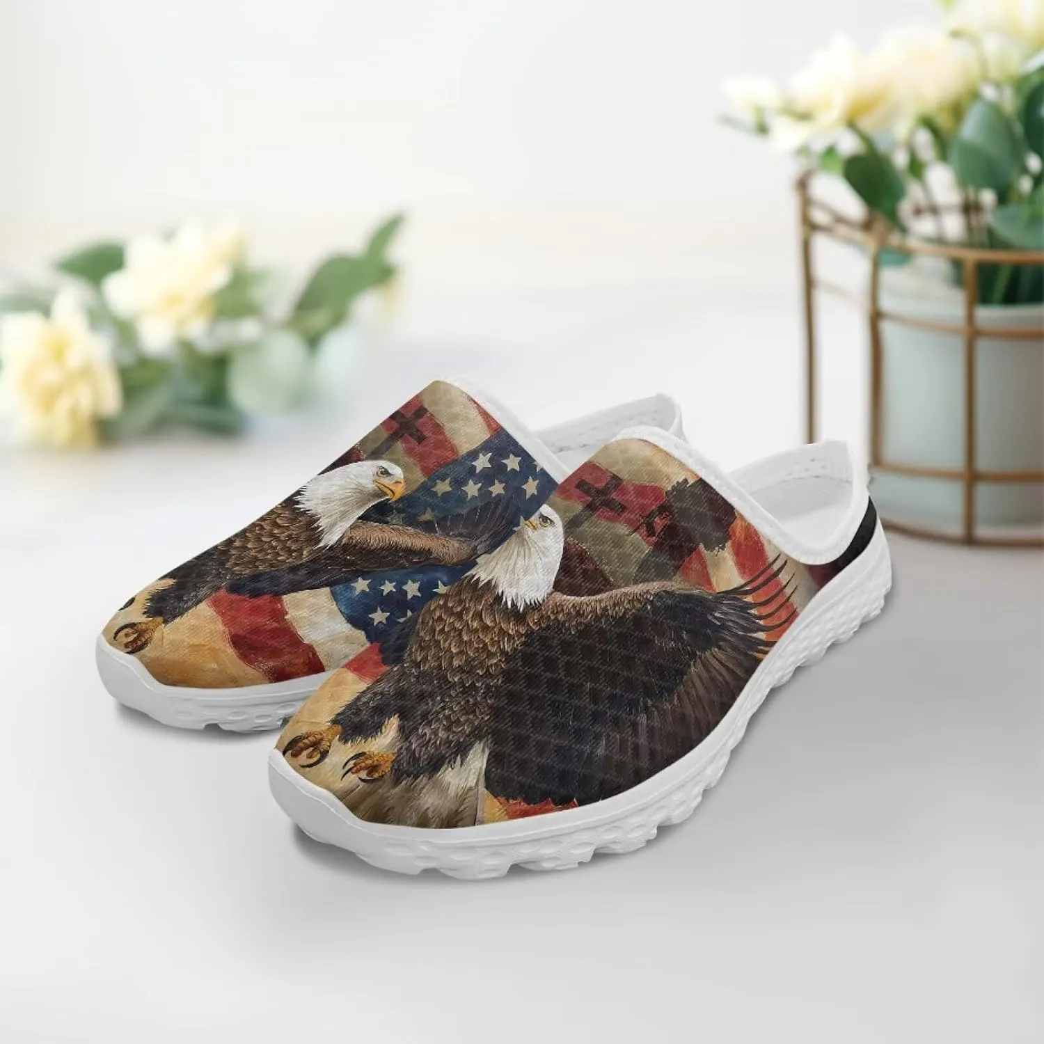 Women's Half Cap Toe Mesh Slippers Lightweight Breathable Lazy Slip On Shoes Fashionable Outdoor Walking Shoes