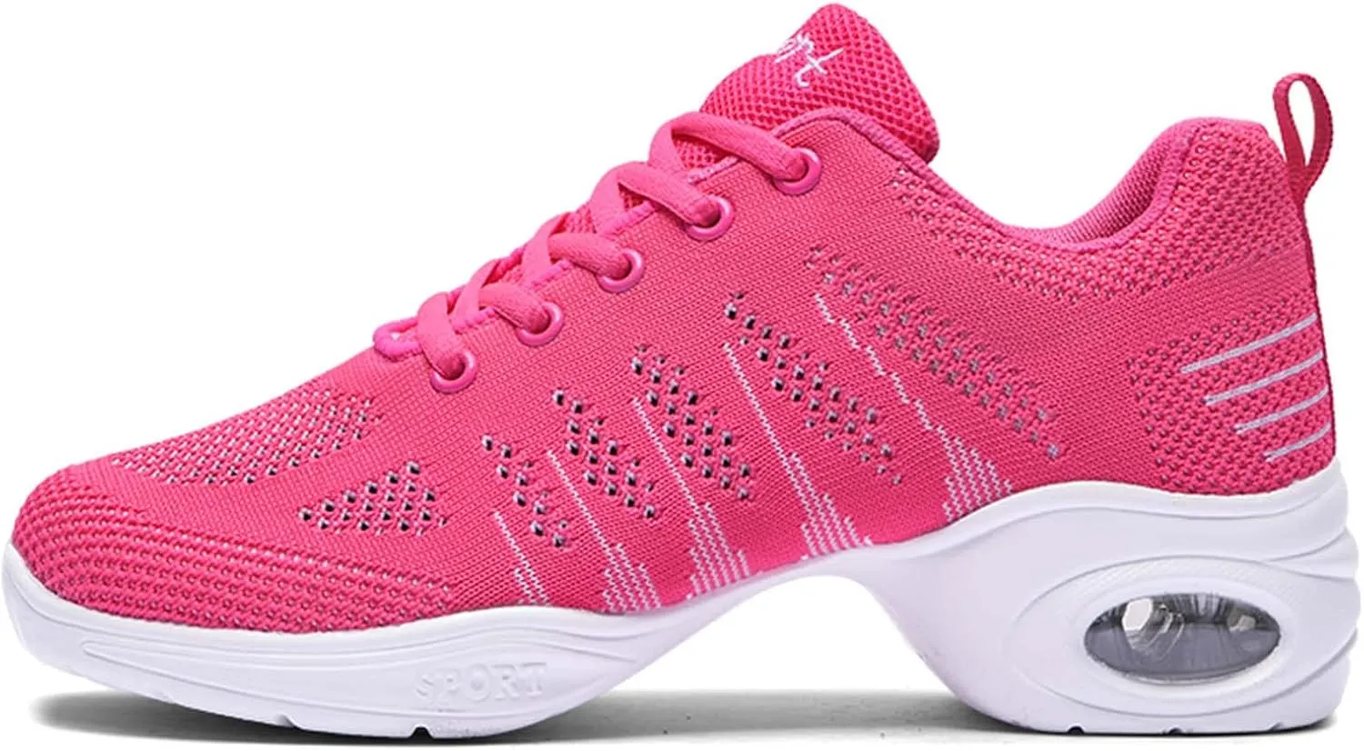 Women's Jazz Shoes Split Sole Dance Sneakers Lace Up Zumba Modern Shoes