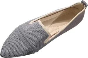 Womens Knit Slip on Casual Pointed Toe Loafers Comfortable Flats Loafer Ladies Driving Moccasins Business Work Shoes