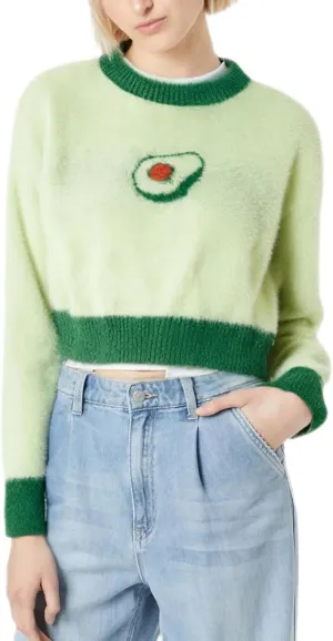 Womens Knitted Orange Sweater Casual Loose Long Sleeve Pullover Sweater Tops