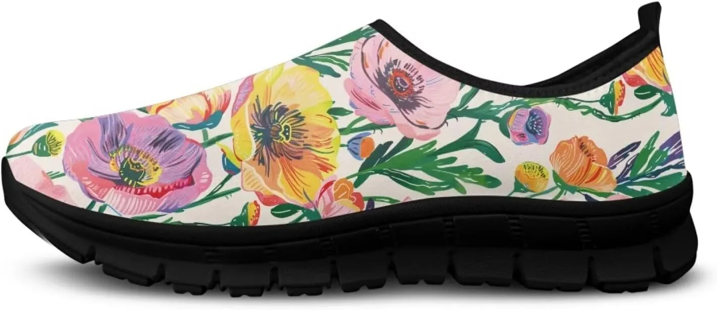 Womens Lightweight Walking Shoes Slip On Flat Non Slip Low-top Fashion Loafers Comfort Travel Shoe US Size 5.5-11.5