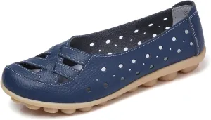 Womens Loafers Comfortable Dressy Closed Toe Sandals Wide Width Flats Slip On Moccasins Casual Driving Shoes Summer Comfort Walking Shoes Breathable Work Dressy Shoe Trending Sandals for Women