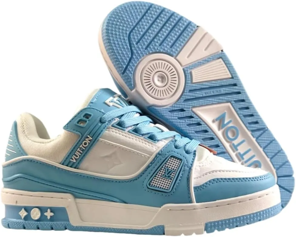 Women's Men's Trainer Sneakers in Neutral Colorblock Leather Fashion Indoor Outdoor Leather Sneakers Breathable Non-Slip Running Shoes