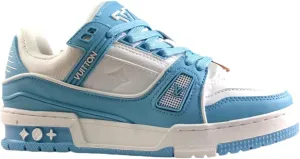 Women's Men's Trainer Sneakers in Neutral Colorblock Leather Fashion Indoor Outdoor Leather Sneakers Breathable Non-Slip Running Shoes