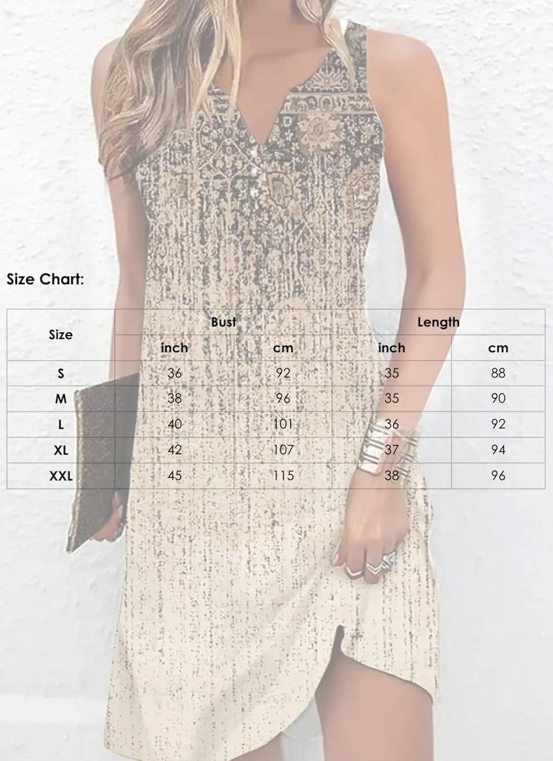 Women's Mini Dress Khaki Printed Sleeveless V Neck Fashion Art 2025 Summer Spring Beach Resort Dress