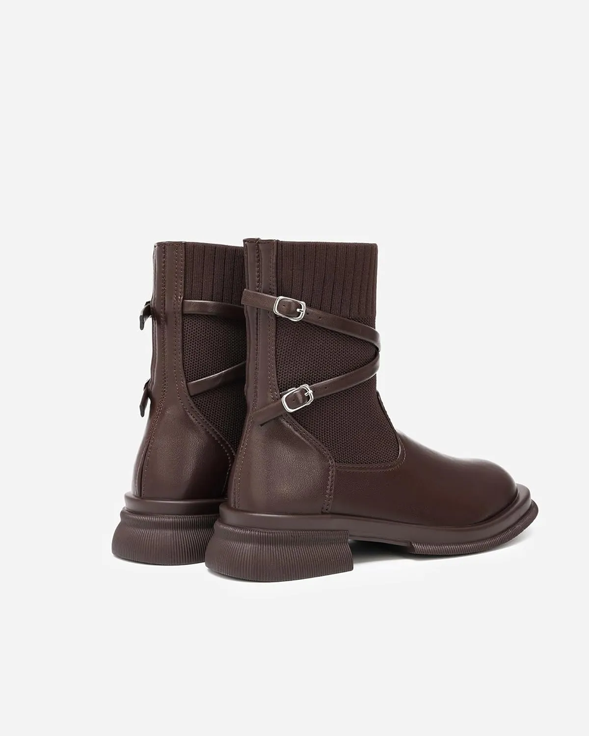 Women's MOUSSE FIT Strap Decor Ankle Boots