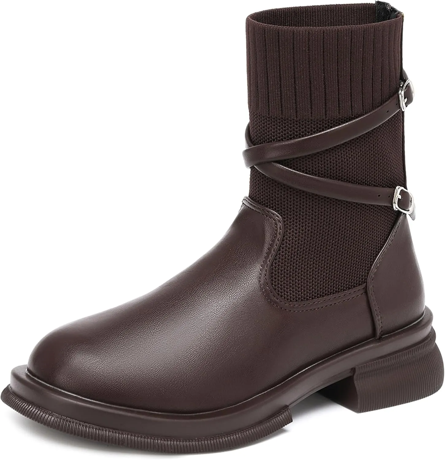 Women's MOUSSE FIT Strap Decor Ankle Boots