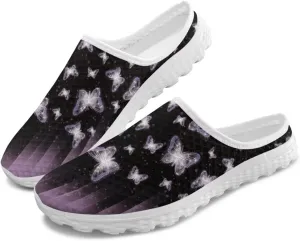 Womens Mules & Clogs Garden Shoes Backless Sneakers - Non-Slip Summer Mesh Slippers Non-Slip Outdoor Walking Shoes